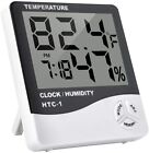 Thermometer Indoor Digital Lcd Hygrometer Temperature Humidity Meter Alarm Clock