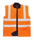 Portwest Us469 Hi Vis Reflective Reversible Lined Bodywarmer Safety Vest Ansi