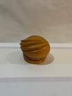 Single Piece Puzzle Millinery Textured Rounded Wood Hat Block Mold Form Vintage