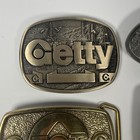 Vintage Lot Of 8 Oil gas Belt Buckles Getty amoco 76 kendall