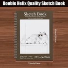 Dstelin 10 X 7 5 Inch Spiral Bound Sketch Book For Drawing  50 Sheets 68lb 10   