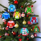 24 Sets Christmas Craft Kits Winter Crafts Diy Ugly Sweater Ornaments Decorat   