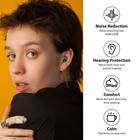 2 Pack High Fidelity Concert Ear Plugs Reusable Hearing Protection Black