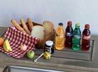 18 Pcs Food Bread Picnic Cloth Coke Soda Fruit Set 1 12 Dollhouse Miniature