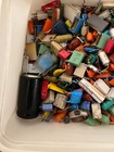 Mixed Lot Of Vintage And New Capacitors In Plastic Container - Electronics Spare