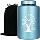 Adult Cremation Burial Urn Large For Human Ashes 220 Lbs Velvet Bag Angle Wings