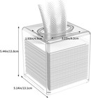 Clear Acrylic Square Facial Tissue Box Holder With Cover 5 1 5 1 5 4 Inch 1