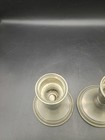 Vintage Web Weighted Pewter Candlestick Holders Matching Pair 