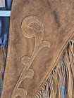 Ben Kallen Women   s Brown Suede Western Fringe Capelet Poncho Collar