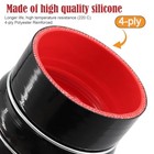 Straight Coupler Silicone Hose Id 3-1 2 Inch 4 Ply Polyester 3 5 Inch