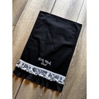 Pier 1 The Little Black  And White Floral Tea Towel Kitchen Dish Cotton New