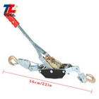 2 Ton Power Puller 4000lbs Hand Winch Steel Cable Come Along Tighter W  2 Hooks