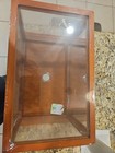 Display Case For  Football With Mirrored Ba Ck New
