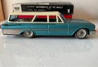 Old Bandai  ford Country Sedan  Vintage Rare Tin Toy With Box  Good  used 