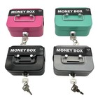 Small Cash Box With Money Tray And Lock  Metal Cash Lock Box With Key