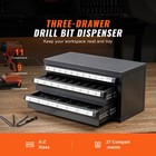 Uimoso Drill Bit Organizer Cabinet With Three Stackable Drawers For A To Z