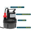 Xtremepowerus 1 6hp Submersible Utility Pump Sub Pump 1100gph 17ft Lift Height