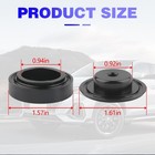 Aluminum Rear Wiper Delete Plug With Waterproof Seal  Black Aluminum Alloy 