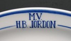 Great Lakes   River Towboat - Uss Harvey Jordan - Rare Misspelled China Platter