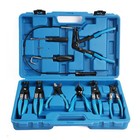 9pcs Wire Long Reach Hose Clamp Pliers Set Fuel Oil Water Hose Auto Tools