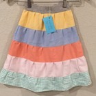 Skirt Girl 4 100  Cotton Ruffle Tier Midi Colorblock Colorful Mom And Pop s Kids
