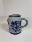 Vintage Lerchen Handarbeit West Germany 3d Beer Stein Mug Hb Prost Stoneware  5l