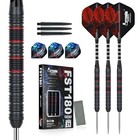 Steel Tip Darts Set 90 Tungsten 21g 22g 23g 24g Knurled Barrel Flights Shafts