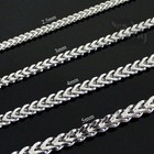 Mens Franco Chain Gold Plated Stainless Steel Foxtail 18 -24  Solid Necklace