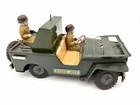 Vintage Japanese Tin Radar Jeep Military Toy Non Working