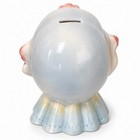 Vintage 1950 Large Ceramic Clown Head Coin Bank Piggy Bank Pastel Blue 7 5    Tall