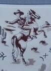 Vintage 1950   s Western Cowboy Glass Ceiling Light Shade Rodeo Horse Mid Cent Mod
