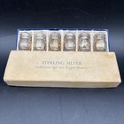Sterling Silver 925 Set Of 6 Individual Salt Pepper Shakers Vintage In Box 56 G