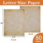 80 Sheets Vintage Paper  8 5  X 11  Antique Stationary Paper For Writing