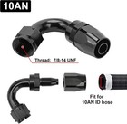 1pcs 10an Hose End Fitting 150 Degree Swivel For Cpe Braided Hose Black