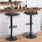 Vintage Industrial Bar Stool Set Of 2 Adjustable Lift Swivel Bar Stool Kitchen