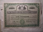  Pennsylvania Railroad Company Stock Certificate 1952 Eagle W Horses Vignette