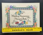 Our Wedding Anniversary Memory Photo Hardcover Book Vtg 1997 Keepsake Floral