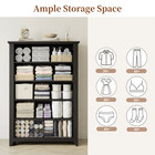 Black Tall Dresser Bedroom 47 2 Chest Drawers 5 Drawer Living Room Modern Fabric