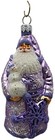 Patricia Breen The Season Is Here Lavender Santa Christmas Tree Ornament Catz