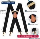 Mendeng Suspenders For Men Heavy Duty Swivel Hooks Retro X-back Adjustable Brace