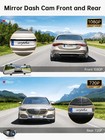 Rear View Mirror Dash Cam 10 full Touch Screen Wifi 1080p Front And Rear Car Dvr