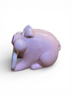 No More Pigging Out Pig Figurine Ceramic Hand Painted New Years Resolution