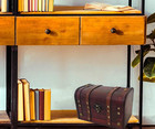 Wood And Leather Treasure Decorative Storage Chest With Lock And Lids - Handcraf
