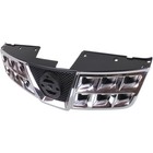 Grille For 2011-2013 Nissan Rogue 2014-15 Rogue Select Chrome Shell Black Insert