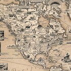 1939 World Wonders Map - Vintage Historical World Map Art Print - 24x32