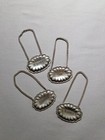 4- Vagabond House  Whiskey Scotch Vodka Gin Metal Chain Pewter Decanter Tags