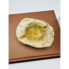 Vintage Carved Onyx Stone Ashtray Natural Marble Catchall Dish Tan Cream Mcm5 5 