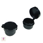 Cosmetic Hinge Jars Empty Plastic Beauty Sample Container 3 Ml Black  50  5005