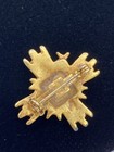Heraldic Brooch Sunburst Shield Sword Weapons Family Crest Coat Of Arms Vintage