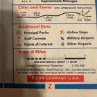 Vintage 1974 Exxon Florida Road Map Happy Motoring Tiger Gas Station Ephemera